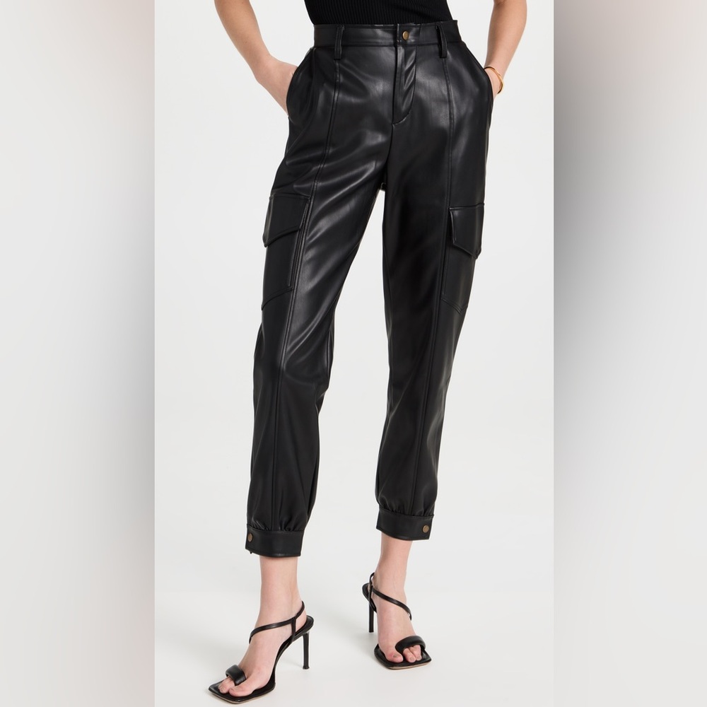 Priscilla Vegan Leather Joggers